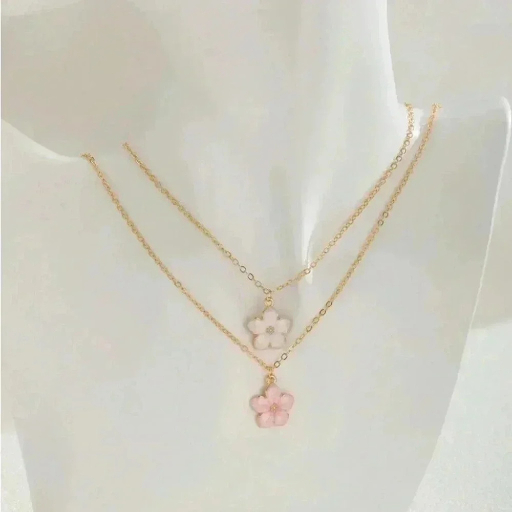 ⚠️Clearance Colorful Flower Gold Necklace - Picture 10 of 11